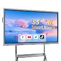 55 Inch Smart Board, 4K UHD Electronic Whiteboard, Interative Touchscreen Display, 10-Point Touch, Whiteboard Electronic Presentation Meeting Device for Business and Classrooms (Board Only)