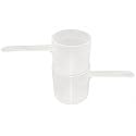 55 mL (55 CC | 1.86 Oz.) Long Handle Plastic Measuring Scoop for Coffee, Protein Powder, Pet Food, Spices, Grains, Dry Goods – Food-Grade BPA-Free (Pack of 2)