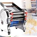 550W/750W Electric Pasta Maker Machine - Stainless Steel Noodle Press with Adjustable Thickness for Fresh Spaghetti, Dumpling Skin & Homemade Noodles