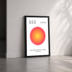 555 Change Premium Framed Wall Poster 12x18