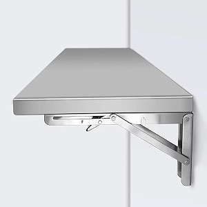 556030 stainless steel folding tablewall-mounted drop leaf tablewall mounted folding table for hospital hotel home office fold up table deskfolding designspace savingsizel60w30cm