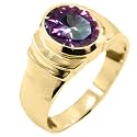 55Carat Choose Your Color Natural Birthstones 18 K Gold Plated Ring Bold Statement Jewellery Sizes 4-13