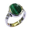 55Carat Choose Your Color Natural Gemstone Sterling Silver Statement Rings Oval Shape Handmade Sizes 5-12…
