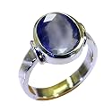 55Carat Choose Your Color Natural Gemstone Sterling Silver Statement Rings Oval Shape Handmade Sizes 5-12…