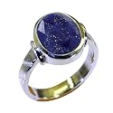 55Carat Choose Your Color Natural Gemstone Sterling Silver Statement Rings Oval Shape Handmade Sizes 5-12…