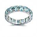 55Carat Choose Your Color Natural Gemstone Sterling Silver Band Ring Birthstone Friendship Love Size 5-13