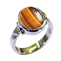 55Carat Choose Your Color Natural Gemstone Sterling Silver Statement Rings Oval Shape Handmade Sizes 5-12…