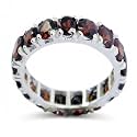 55Carat Choose Your Color Natural Gemstone Sterling Silver Band Ring Birthstone Friendship Love Size 5-13