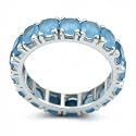 55Carat Choose Your Color Natural Gemstone Sterling Silver Band Ring Birthstone Friendship Love Size 5-13