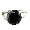 55Carat Choose Your Color Natural Round Gemstone Sterling Silver Ring for Her Friendship Love Sizes 5-13…
