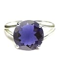 55Carat Choose Your Color Natural Round Gemstone Sterling Silver Ring for Her Friendship Love Sizes 5-13…