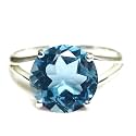 55Carat Choose Your Color Natural Round Gemstone Sterling Silver Ring for Her Friendship Love Sizes 5-13…