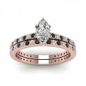 55Carat Choose Your Gemstone Marquise Shape 14k Rose Gold Plated Classic Delicate Diamond CZ Handmade Fashion Jewelry Party Wear Daily Wear Ornament Gifts for Wife Wedding Ring Sets : US Size 4 to 12