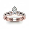 55Carat Choose Your Gemstone Marquise Shape 14k Rose Gold Plated Classic Delicate Diamond CZ Handmade Fashion Jewelry Party Wear Daily Wear Ornament Gifts for Wife Wedding Ring Sets : US Size 4 to 12