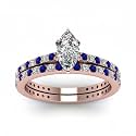 55Carat Choose Your Gemstone Marquise Shape 14k Rose Gold Plated Classic Delicate Diamond CZ Handmade Fashion Jewelry Party Wear Daily Wear Ornament Gifts for Wife Wedding Ring Sets : US Size 4 to 12