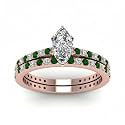 55Carat Choose Your Gemstone Marquise Shape 14k Rose Gold Plated Classic Delicate Diamond CZ Handmade Fashion Jewelry Party Wear Daily Wear Ornament Gifts for Wife Wedding Ring Sets : US Size 4 to 12