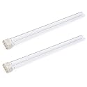 55W UV Ultraviolet 4 Pin Base Replacement Light Clarifier Lamp Filter for Aquarium Koi Pond Fish Tank Compatible to CUV-655-2 Pack