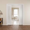 Pocket Door,1-Lite Frosted Glass Doors,Solid Door,56 x 96 Door