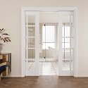Pocket Door,10-Lite Clear Glass Doors,French 56x96 Sliding Door