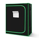 56"x28"x72'' Grow Tent, High Reflective 600D Diamond Mylar Canvas with Observation Window and Floor Tray for Hydroponic Indoor Plant Growing