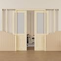 56x80 Sliding Double Pocket Door,Half Lite Frosted Glass Doors,French Door