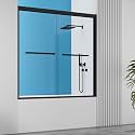 Black56-60 W x 60" H 5/16" 8mm Framed Double Sliding tub Door