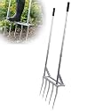 56 Inch 5-Tine Heavy Duty Broadfork with Widened Foot Pedal