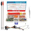 560 Pieces Jumper Wire Kit 14 Lengths Assorted Preformed Breadboard Jumper Wire+65 pcs Solderless Flexible Breadboard Jumper Wires +Alligator Clip Test Leads with Free Box&amp;Tweezers