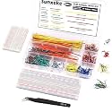560Pcs Breadboard and Jumper Wire kit PCB Circuit Board Assortment,14 Different Lengths Breadboard Jumper Wires with Breadboard and Tweezers,Suitable for Electrical DIY Experiments