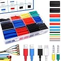 560Pcs Heat Shrink Tubing 2:1 Kit | Cable Wrap Assortment Electric Insulation Heat Shrink Tube Kit with Box for DIY Electronics Automotive&Marine |12 Sizes 5 Colors(Black,Red,Blue,Yellow,Green)