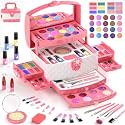 57 Pcs Kids Makeup Set for Girls, Washable Real Cosmetic Toddler Makeup Set