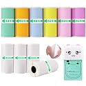 57x25mm Thermal Sticker Paper, 10 Rolls for Mini Thermal Printers – Colorful Self-Adhesive Labels, Compatible with Mini Printers & Label Makers, for DIY, Office, Kids' Cameras