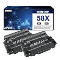 SRITE 58X CF258X Black Toner Cartridge 2-Pack (with Smart Chip)