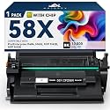 58X Toner Cartridge Black Compatible Replacement for HP 58X 58A hp toner cartridge CF258A CF258X Works with HP Laserjet Pro MFP M428fdw M404dn M404n M404dw M428fdn M430f M406dn Printer Ink (With Chip)