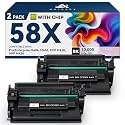 CF258X 58X Toner Cartridge Black 58A M428fdw M404dw M404n High Yield 2 Pack
