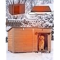 59" Extra Large Outdoor Dog House with Insulated Liner,Dog Kennel with All-Around Iron Frame,Weatherproof Dog Shelter for Small to Large Sizes Dog Kennel (Brown, LH)