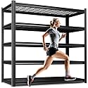 59" W Heavy Duty 5-Tier Garage Shelving Unit,2500 lbs Capacity Adjustable Metal Storage Rack, Boltless Steel Shelves for Garage, Basement, Warehouse, Pantry &amp; Kitchen 72"x59"x20",Black