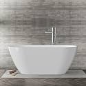 59" Acrylic Freestanding Bathtub, Deep Soaking Tub, Contoured