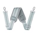 59 Inch Shoulder Strap for Bag with Thick Fixed Shoulder Pad,GreyWhite
