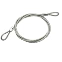 5FT 4mm Stainless Steel Security Cable Lock,Braided Steel Vinyl Coated Safety Cable Luggage Lock,Flexible Steel Cable Security Wire Rope Double Loop,Clear
