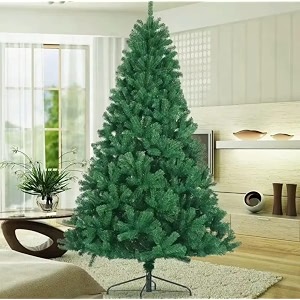 5 feet artificial christmas tree with sturdy iron stand  green pvc foliage hinged pull-down branches for home amp office decoration
