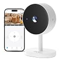[5G &amp; 2.4G] 2K Indoor Security Camera for Bedroom, Pet/Dog/Baby Camera with Phone App, AI Human Detection, Night Vision, 2-Way Audio, Alexa &amp; Google Home Compatible, with a Month Cloud Storage