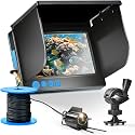 5inch Portable Fish Finder Camera Underwater Fishing Camera, 220° Wide Angle Infrared Night Vision, Host IP65 Waterproof Ice Fishing Camera for Ice, Lake and Boat (A)
