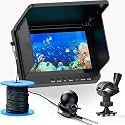 5inch Portable Fish Finder Camera Underwater Fishing Camera, 220° Wide Angle Infrared Night Vision, Host IP65 Waterproof Ice Fishing Camera for Ice, Lake and Boat (B)