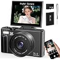 5K Digital Camera 75MP Vlogging Camera for