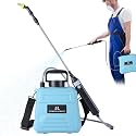 5L Battery Powered Sprayer for Garden - Garden Sprayer with Adjustable Shoulder Strap, Upgrade Electric Garden Sprayer with Battery Indicator, Garden Sprayer, Battery Powered Garden Sprayer