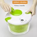 3L Fruits Vegetable Salad Spinner | Washer Dryer with Bowl for Cleaning and Drying Manual | Lettuce Spinner | Washing Strainer Basket | Quick Dry Design | BPA Free | Durable Food Grade | Water Drain