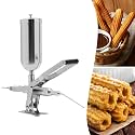 5L Manual Spanish Churro Filler Latin Fruit Donut Filling Machine Stainless Steel Spanish Doughnut Filler Commercial Spanish Churro Maker Filling Machine for Kitchen Restaurant(Long)