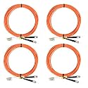 5M - 4Pack LC to ST Fiber Optic Patch Cable Multimode OM1 Duplex 62.5/125µm Optical Patch Cord 1G/10G Fiber Optic Cable LC-ST 5 Meter (16.4ft) Pack of 4.