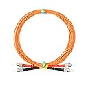 5M ST to ST Fiber Optic Patch Cable Multimode OM1 Duplex 62.5/125µm Optical Patch Cord 1G/10G Fiber Optic Cable ST-ST 5 Meter (16.4ft)